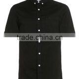 Black Denim Short Sleeve Casual Shirt thumbnail-4