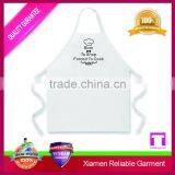New White High Quality Woven Butcher Cheap Printed Aprons thumbnail-1