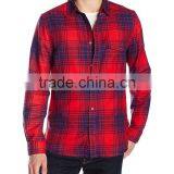 New Style Cheap Wholesale Plaid Men's Plaid Flannel Shirt thumbnail-3