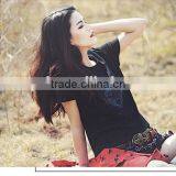 Custom Wholesale Dry Fit Design Style Women Fashion Casual T-shirt and Student Short Sleeved Print T-shirt thumbnail-2