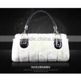 Grace Luxury Imitation Feather Party Hand Bag for Woman Gender Straw Bag Fur Bag Charm thumbnail-3