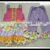 Baby Girl Boutique Colors Ruffle Pants Clothing Set Summer Girl Easter Color Eggs Pattern Clothes Girl Fashion Ruffles Outfits thumbnail-3