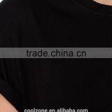 Wholesale Crew Neck Rolled Cuffs Cotton t Shirt Women t Shirts thumbnail-5