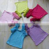 QL-307 Cotton T-shirt Baby Summer Ruffle Sleeve Top New Arrival High Quality 2016 thumbnail-1