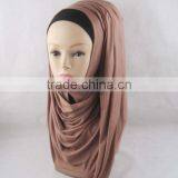 Muslim Lengthened Curling Scarf Korea Sweater Scarf Arabic Pure Color Scarf thumbnail-2
