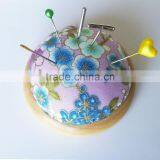 New Design TOP Quality Pin Cushion With Wooden Base OEM Service thumbnail-3