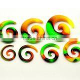 1Set Multicolor Snail Spiral Taper Horn Ear Plug Stretcher Extender thumbnail-2