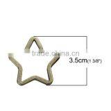 Pentagram Star Antique Bronze Iron Based Alloy Metal Keychain Findings thumbnail-2