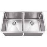 Stainless Steel Double Bowls Undermount 5050 Handmade Sink thumbnail-1