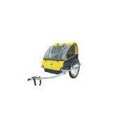 Double Baby Bike Trailer With Silver Powder Coating thumbnail-1