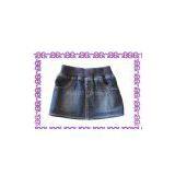 Fashion With Rib Waistband Children Blue Jean Skirts thumbnail-1