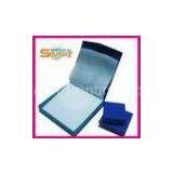 Blue CMYK Rectangle, Square, Circular, Oval Shaped Paper Ring Box / Gift Jewelry Packaging Boxes