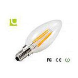 Clear Glass 210lm 2 W Candle Dimmable LED Filament Bulb Warm White 50Hz / 60Hz