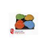 PLATE SET IN 4 WITH WOODEN STAND thumbnail-1