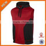 Autumn Fashion Design 95%Cotton 5%Polyester Pullover Hoodie Men Wholesale Sleeveless Hoodie thumbnail-3