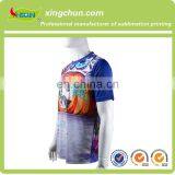 Round Neck 100% Polyester Wholesale Customize Scrawl Dye Sublimation Printing Tee Shirts thumbnail-2