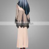 2017 Malaysai Baju Kurung Fashion Style Suit High Quality Lace Designs Islamic Clothing Elegant Muslim Women Kebaya Online thumbnail-5