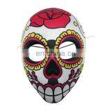 White EVA Mask Covered With Fabric With Giant Flower Decoration for Halloween, Carnival and Party thumbnail-1