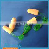 Promotional eco-friendly PU earplugs with rope China wholesale