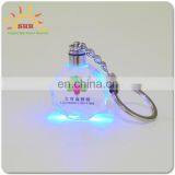 Wholesale Multi-color Led Diamond Outlook Shaped Crystal Cheap Keychain