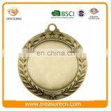 70mm Matt Golden High Raised Blank Metal Medal/Casting Sport Medallion thumbnail-1