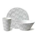 Customized Pattern High Quality Plastic Plates and Bowl 3pcs Turkish Dinner Set With Cup thumbnail-5