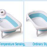 Plastic Baby Folding Bathtub With Temperature Foldable Portable Bath Tub thumbnail-2