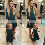 Mom And Me Deep Green Dress Mother Daughter Dresses Family Princess Matching Mother Daughter (this Link for WOMAN) thumbnail-2