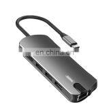 Remax Ru-u50 Wosan Series Eight In One Usb Type-c Adapter Docking Station Laptop thumbnail-1