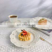Luxury Restaurant Hollow Dinner Party Charger Wedding Porcelain Ceramic Fruit Dessert Dishes Plates Dinnerware thumbnail-2