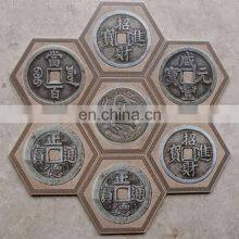 230*200*115 Art Tile Mediterranean Style Blue and White Porcelain Hex Floor Tile/Wall Tile thumbnail-5