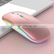 Mouse Inalambrico Ultra-Thin Rechargeable Colorful 2.4Ghz Optical Computer Wireless Gaming Mouse thumbnail-2