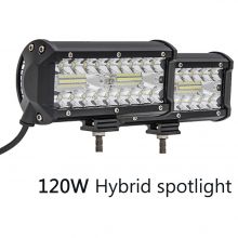 NEW WAY Hot Sale Triple Row Flood Spot Combo Beam 120W 6.5 inch led light bar for truck Hybrid spotlight