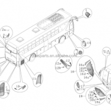 4135-00029 Auto China Bus ZK6858H ZK6808H9 Bus Light 24v Front Decoration Light thumbnail-6