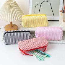 Wholesale Custom Zipper Pouch Bag for Cosmetic Makeup Pencil Case With Logo Printing and Embroidery thumbnail-2