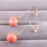Promotional Fashion New Teardrop Beads Pendant Womens Hoop Earrings thumbnail-3