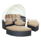 Garden Furniture Set Cheap Outdoor Patio Daybed Round Canopy Luxury Rattan Daybed thumbnail-5