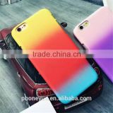 hot sale rainbow color gradual changing color soft silicone case for iphone 6 plus