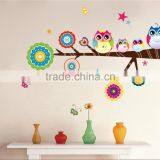 2016 Cute Colorful Owl Family Branch Butterfly PVC Wall Stickers Decal Decor for Kids Rooms thumbnail-2