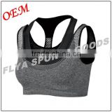 Factory OEM Dry Fit Custom Gym Sports Wholesale Small MOQ Polyester Spandex Womens Fitness Yoga Bra
