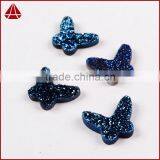 Natural Titanium Blue Butterfly Agate Drusy Angel Druzy Wings Cabochons thumbnail-4