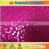 Colorful Raw Material Fashion Leopard Pattern Printed Suede Fabric for Making Shoes thumbnail-1