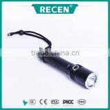 Long Range Alloy Lithium Batteries 3W Long Beam Led Rechargeable Flashlight