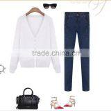 New 98% Cotton and 2% Skinny Scratch Spandex Denim Jeans For Ladies thumbnail-4