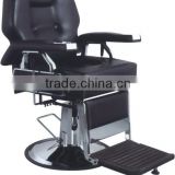 silver and black adjustable aluminum salon barber chair ; portable European barber chair for salon