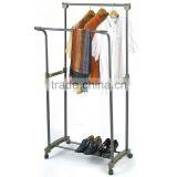 adjustable bedroom clothes hanger stand with wheels