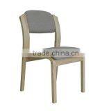 Solid Beech Wood Chair With Fabric Material thumbnail-1