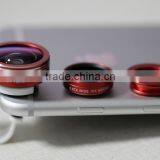 Cell Phone Accessory Full Screen 3 in 1 Camera Lens 0.67x Wide Angle Macro+ 180 Degree Fisheye Lens
