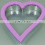 2014 latest style high quality lovely purple heart shaped and sizes flame shaped cookie cutter