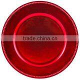 Decorative Plastic Red Under Plates